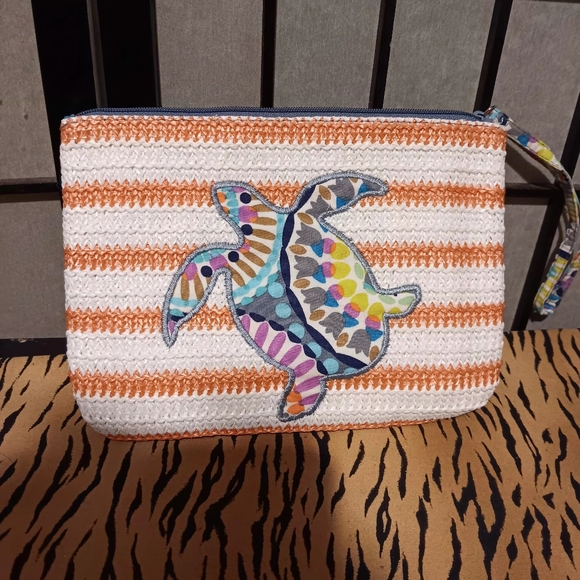 Vera Bradley Handbags - Vera Bradley Colorful Turtle Patterned Clutch